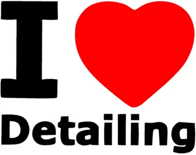 I Love Detailing Sticker Zwart